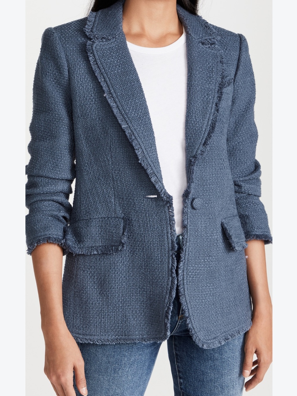 Cinq A Sept Boucle Khloe Blazer in Shadow Blue